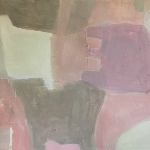 abstract painting in pinks and neutrals to inspire peace and calm available for purchase