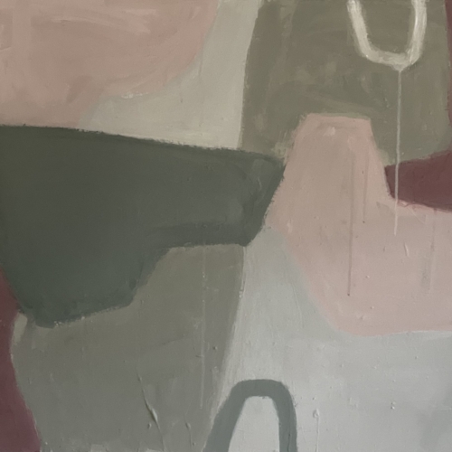 abstract painting for home decor and desing to inspire calm from Carole Leslie's collection "While You Were Dreaming"