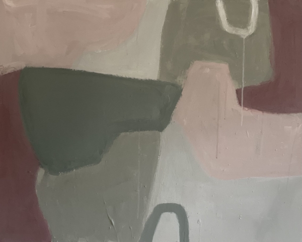 abstract painting for home decor and desing to inspire calm from Carole Leslie's collection "While You Were Dreaming"