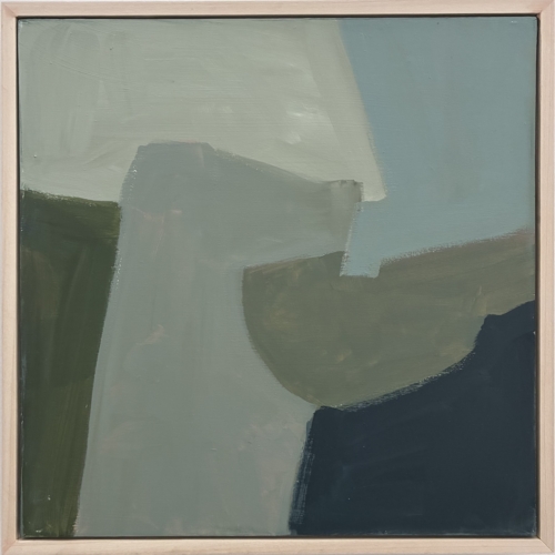 original abstract art in peaceful blues and greens to create calm spaces by Carole Leslie