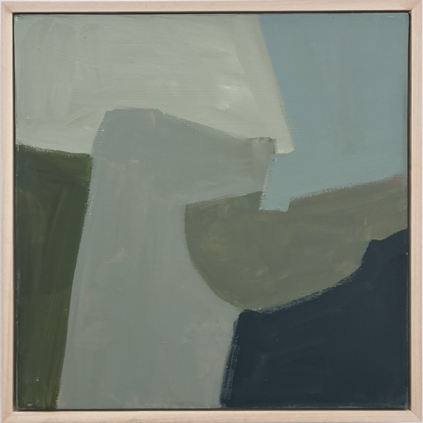 original abstract art in peaceful blues and greens to create calm spaces by Carole Leslie