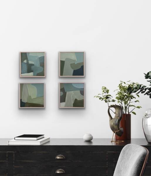 4 paintings from coastal collection